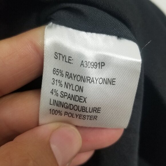 Petite Black Sheath Business Casual Mini Zipper Back Lined Sleeveless Sz 6P - Picture 4 of 8